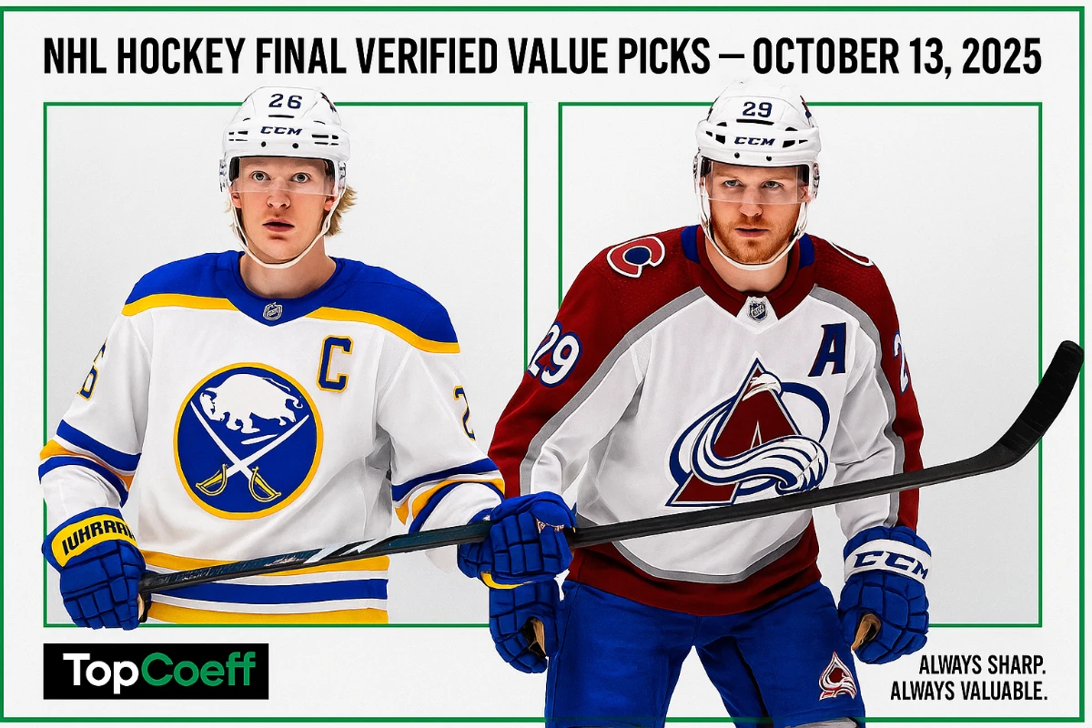 ๐ Hockey Final Verified Value Picks โ October 13, 2025 ๐ฐ