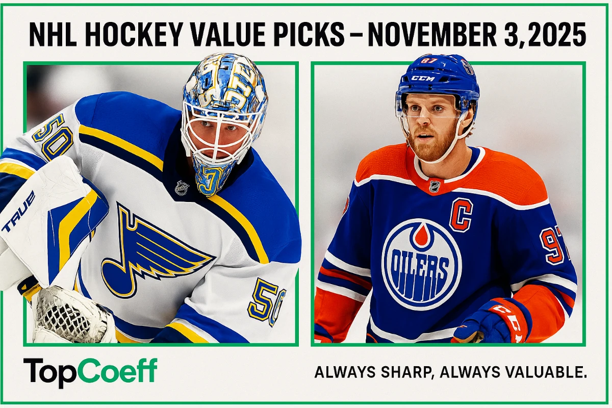 🏒 Hockey Verified Value Picks — November 03, 2025 💰